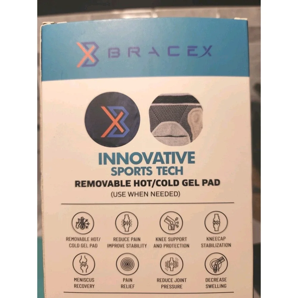 New Knee Compression Sleeve & Patellar Stabilizing Brace, Size XL